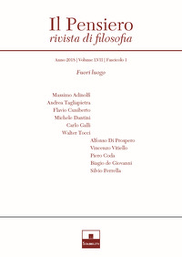 Il pensiero. Rivista di filosofia - Vol. 57\1 - Librerie.coop