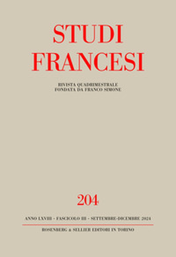 Studi Francesi - Vol. 204 - Librerie.coop Studi Francesi - Vol. 204 - Librerie.coop