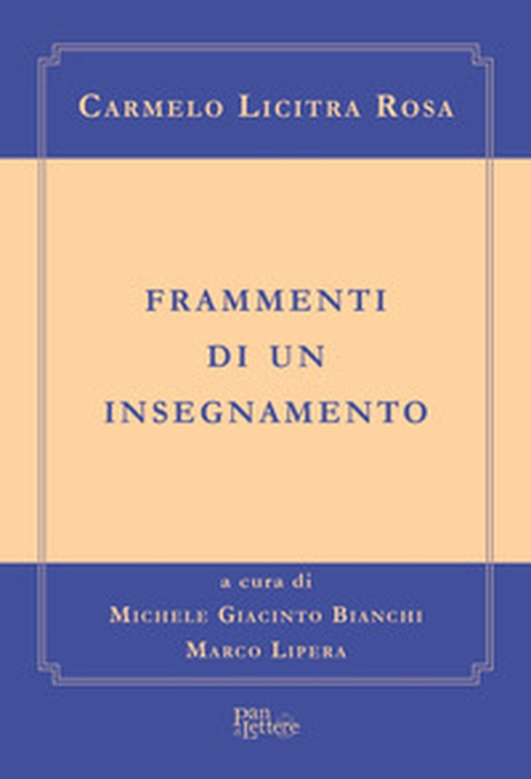 Frammenti di un insegnamento - Librerie.coop