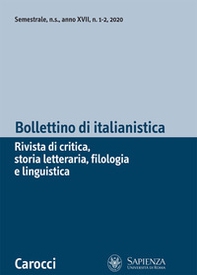 Bollettino di italianistica. Rivista di critica, storia letteraria, filologia e linguistica - Librerie.coop