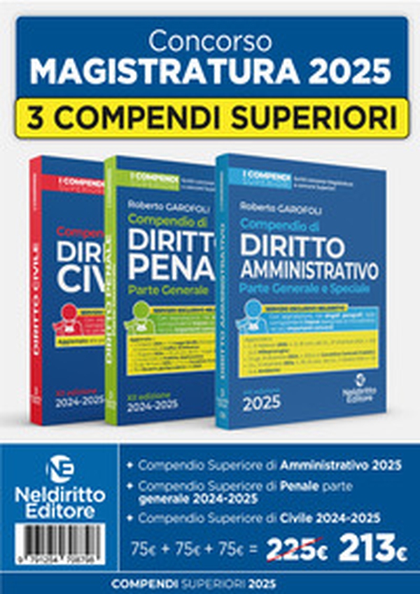 Kit 3 compendi superiori 2024/2025 con Civile, Penale e Amministrativo - Librerie.coop Kit 3 compendi superiori 2024/2025 con Civile, Penale e Amministrativo - Librerie.coop