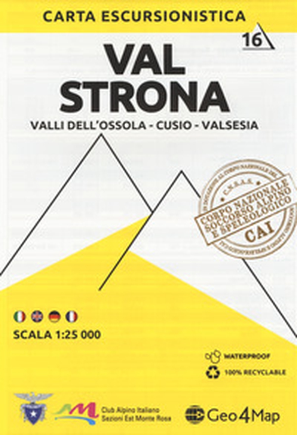 116 Valle Strona. Carta escursionistica 1:25.000 - Vol. 16 - Librerie.coop