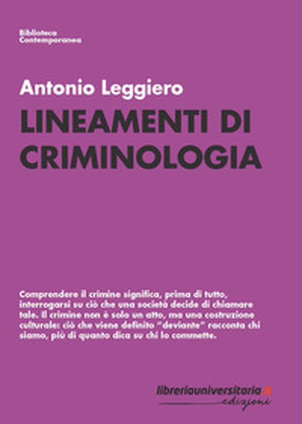 Lineamenti di criminologia - Librerie.coop Lineamenti di criminologia - Librerie.coop