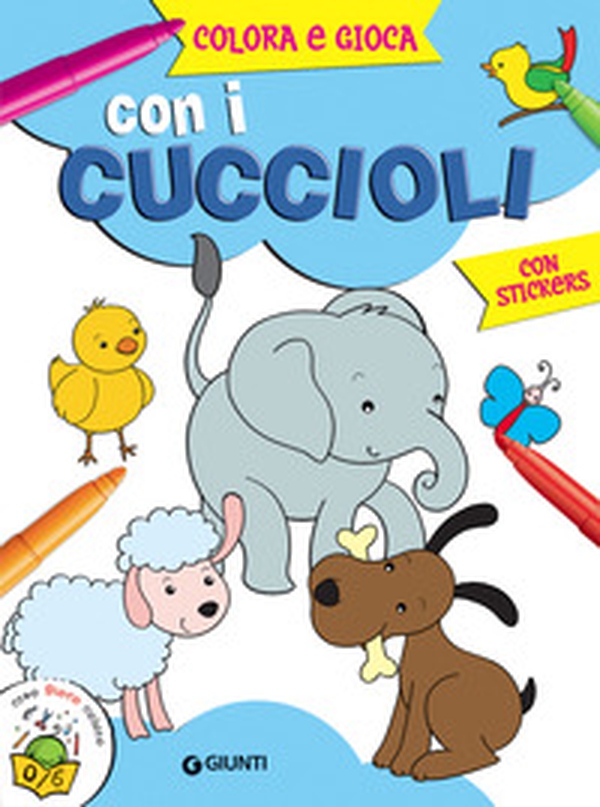 Colora e gioca con i cuccioli. Con adesivi - Librerie.coop Colora e gioca con i cuccioli. Con adesivi - Librerie.coop
