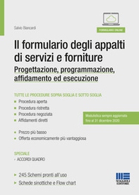 Il formulario degli appalti di servizi e forniture. Progettazione, programmazione, affidamento ed esecuzione - Librerie.coop