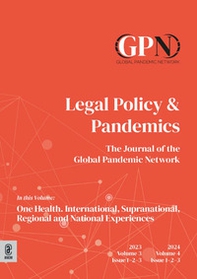 Legal policy & pandemics. The journal of the global pandemic network - Vol. 3-4 - Librerie.coop