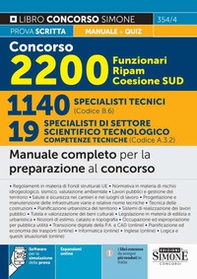 Concorso 2200 Funzionari Ripam Coesione Sud. 1140 specialisti tecnici (Codice B.6). 19 specialisti competenze tecniche (Codice A.3.2). Manuale completo per la preparazione al concorso. Teoria e quiz - Librerie.coop Concorso 2200 Funzionari Ripam Coesione Sud. 1140 specialisti tecnici (Codice B.6). 19 specialisti competenze tecniche (Codice A.3.2). Manuale completo per la preparazione al concorso. Teoria e quiz - Librerie.coop