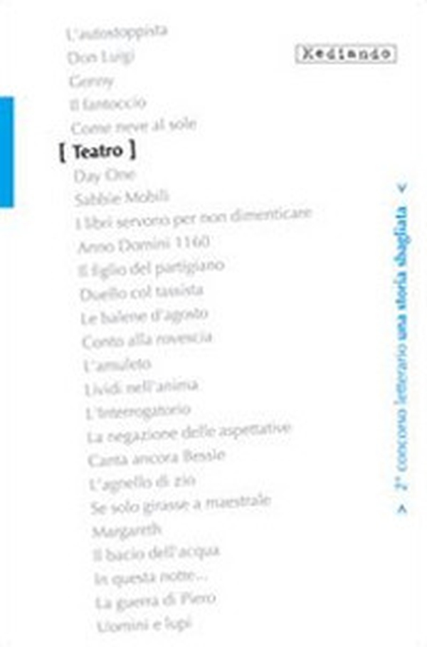 Teatro, 2° concorso letterario «Una storia sbagliata». Associazione Culturale «Carta dannata», presìdi del Libro della Sardegna - Librerie.coop Teatro, 2° concorso letterario «Una storia sbagliata». Associazione Culturale «Carta dannata», presìdi del Libro della Sardegna - Librerie.coop
