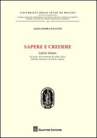 Sapere e credere - Librerie.coop Sapere e credere - Librerie.coop