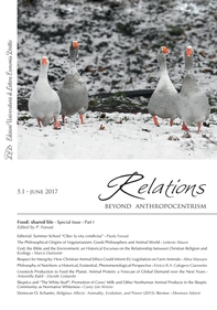 Relations. Beyond Anthropocentrism. Vol. 5, No. 1 (2017). Food: shared life: Part I - Librerie.coop