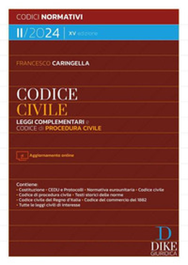 Codice civile. Leggi complementari e codice di procedura civile II/2024 - Librerie.coop Codice civile. Leggi complementari e codice di procedura civile II/2024 - Librerie.coop