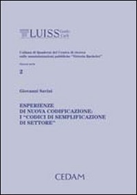 Esperienze di nuova codificazione: i «codici di semplificazione di settore» - Librerie.coop