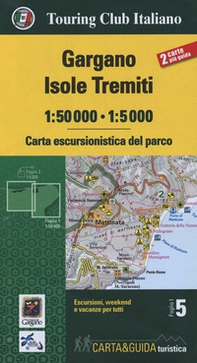 Gargano. Isole Tremiti 1:50.000-1:5000. Carta escursionistica del parco - Librerie.coop