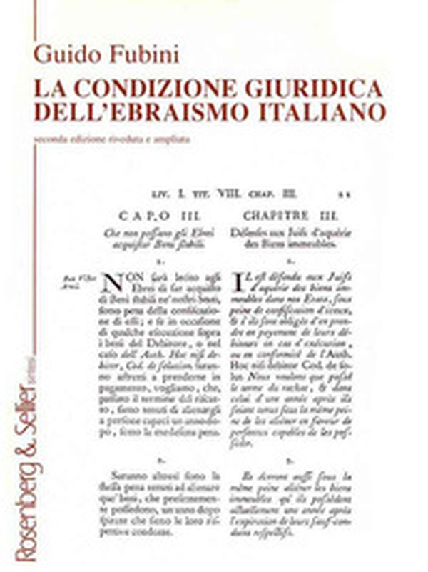 La condizione giuridica dell'ebraismo italiano - Librerie.coop