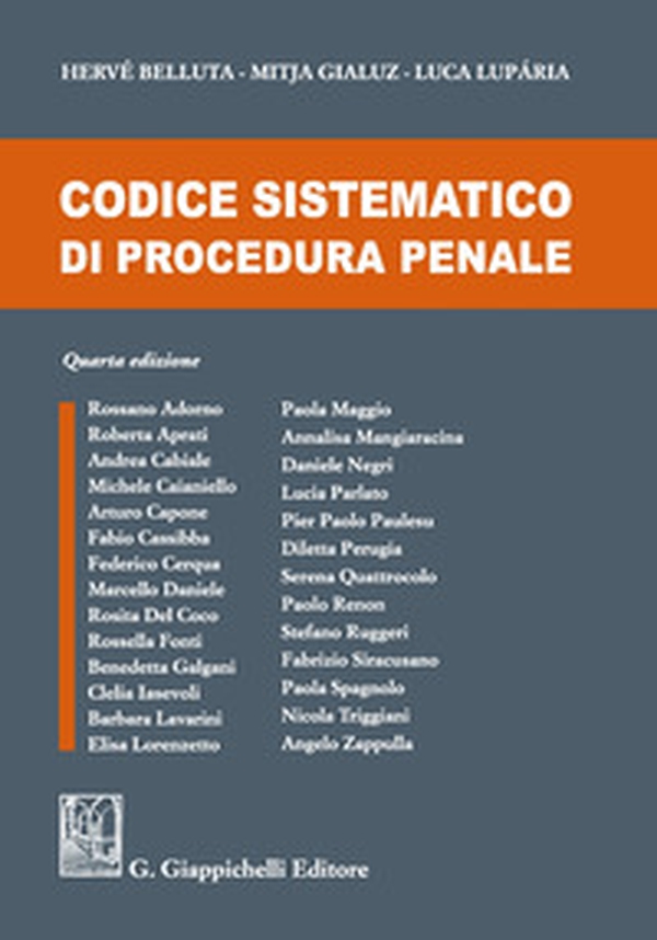 Codice sistematico di procedura penale - Librerie.coop Codice sistematico di procedura penale - Librerie.coop