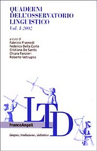 Quaderni dell'Osservatorio linguistico - Vol. 1 - Librerie.coop