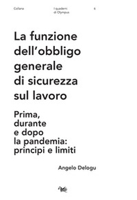 La funzione dell'obbligo generale di sicurezza sul lavoro. Prima, durante e dopo la pandemia: principi e limiti - Librerie.coop La funzione dell'obbligo generale di sicurezza sul lavoro. Prima, durante e dopo la pandemia: principi e limiti - Librerie.coop
