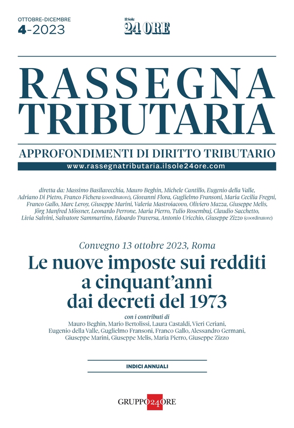 Rassegna Tributaria 4/2023 - Librerie.coop Rassegna Tributaria 4/2023 - Librerie.coop