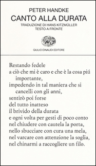 Canto alla durata. Testo tedesco a fronte - Librerie.coop Canto alla durata. Testo tedesco a fronte - Librerie.coop