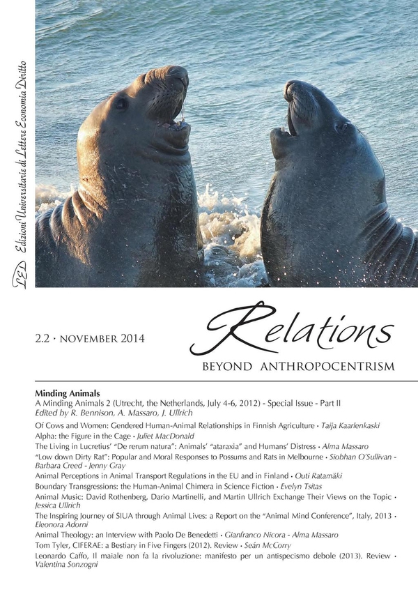 Relations. Beyond Anthropocentrism. Vol. 2 No. 2 (2014). Minding Animals: Part II - Librerie.coop Relations. Beyond Anthropocentrism. Vol. 2 No. 2 (2014). Minding Animals: Part II - Librerie.coop