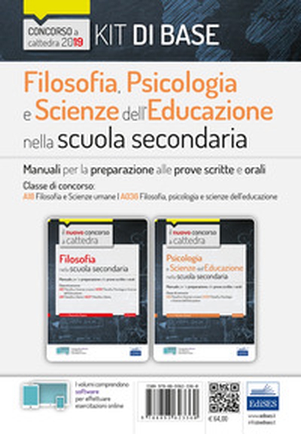 Kit filosofia, psicologia e scienze dell'educazione nella scuola secondaria. Manuali per la preparazione al concorso a cattedra classe A18 - Librerie.coop Kit filosofia, psicologia e scienze dell'educazione nella scuola secondaria. Manuali per la preparazione al concorso a cattedra classe A18 - Librerie.coop