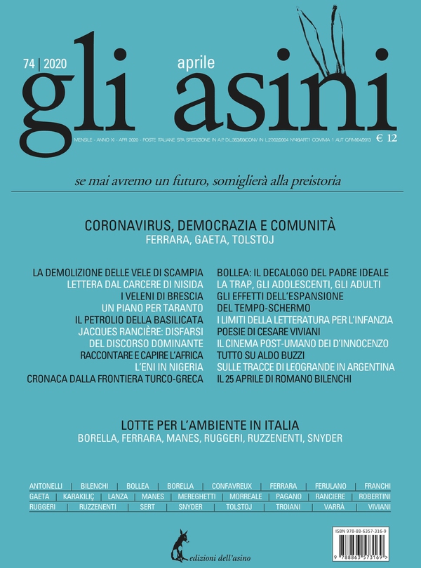 "Gli asini" n. 74, aprile 2020 - Librerie.coop "Gli asini" n. 74, aprile 2020 - Librerie.coop