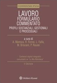 Lavoro. Formulario commentato. Profili sostanziali, gestionali e processuali - Librerie.coop