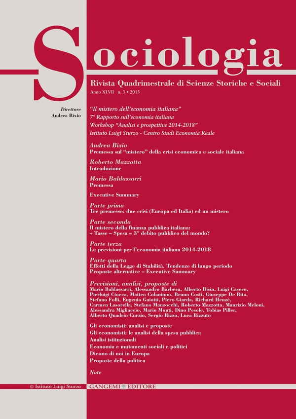 Sociologia n. 3/2013 - Librerie.coop Sociologia n. 3/2013 - Librerie.coop