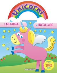 Unicorni da colorare e attaccare. Azzurro. Con adesivi - Librerie.coop