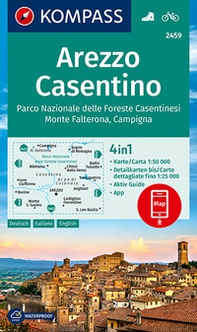 Carta escursionistica n. 2459. Arezzo, Casentino, Parco Nazionale delle Foreste Casentinesi, Monte Falterona, Campigna - Librerie.coop