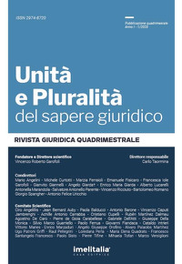 Unità e pluralità del sapere giuridico - Vol. 1 - Librerie.coop Unità e pluralità del sapere giuridico - Vol. 1 - Librerie.coop