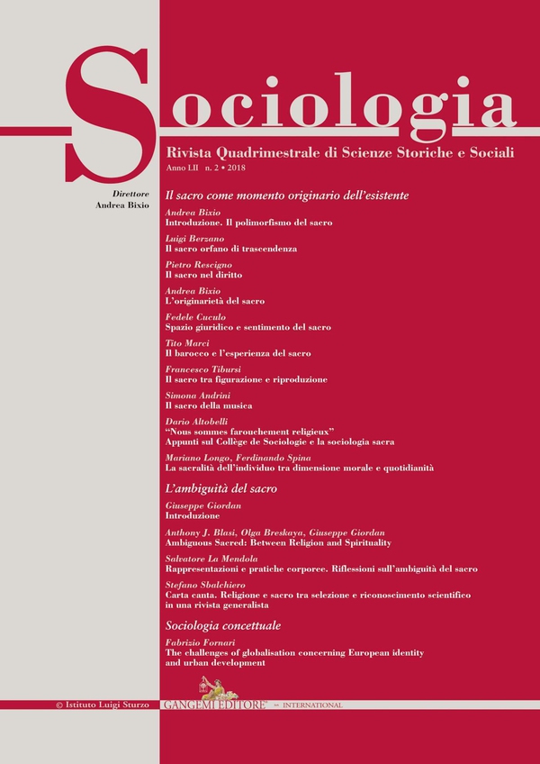 Sociologia n.2/2018 - Librerie.coop Sociologia n.2/2018 - Librerie.coop
