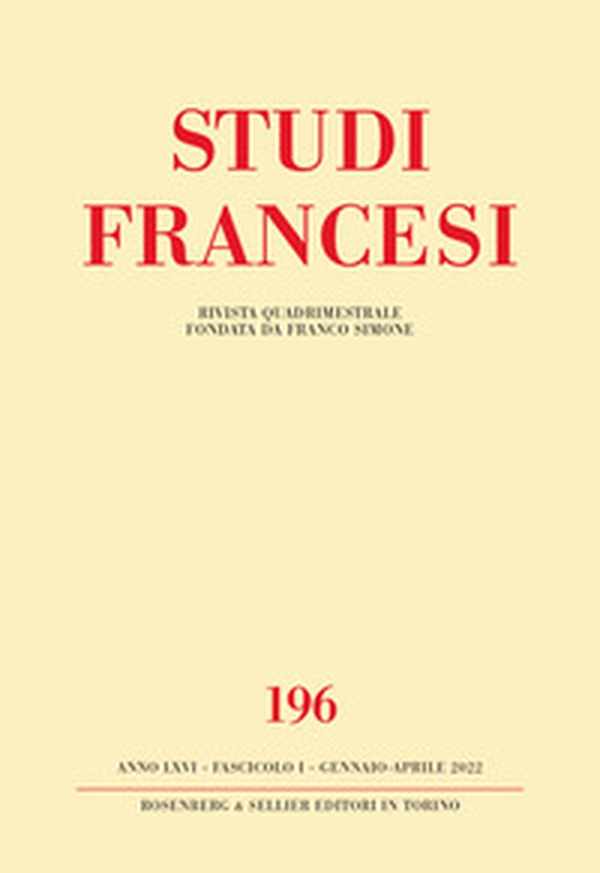 Studi francesi - Vol. 196 - Librerie.coop Studi francesi - Vol. 196 - Librerie.coop