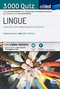 Test ammissione Lingue 2021: raccolta di 3.000 quiz. Valido anche per il TOLC-SU - Librerie.coop