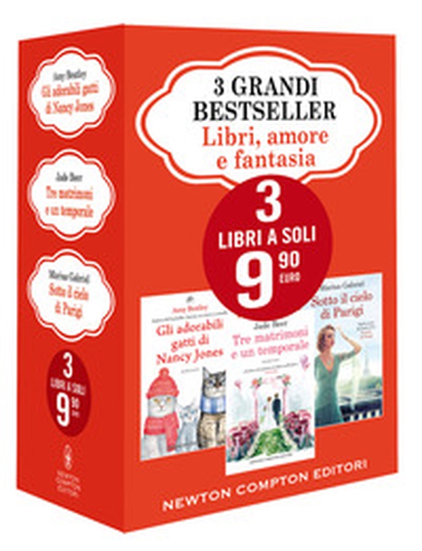 3 grandi bestseller. Libri, amore e fantasia: Gli adorabili gatti di Nancy Jones-Tre matrimoni e un temporale-Sotto il cielo di Parigi - Librerie.coop 3 grandi bestseller. Libri, amore e fantasia: Gli adorabili gatti di Nancy Jones-Tre matrimoni e un temporale-Sotto il cielo di Parigi - Librerie.coop