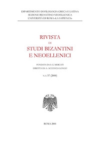 Rivista di studi bizantini e neoellenici - Vol. 37 - Librerie.coop