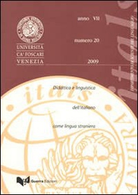 Itals. Didattica e linguistica dell'italiano come lingua straniera (2009) - Vol. 20 - Librerie.coop
