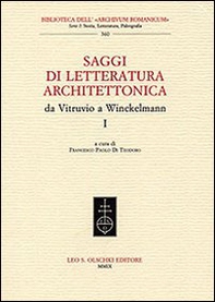 Saggi di letteratura architettonica, da Vitruvio a Winckelmann - Vol. 1 - Librerie.coop Saggi di letteratura architettonica, da Vitruvio a Winckelmann - Vol. 1 - Librerie.coop