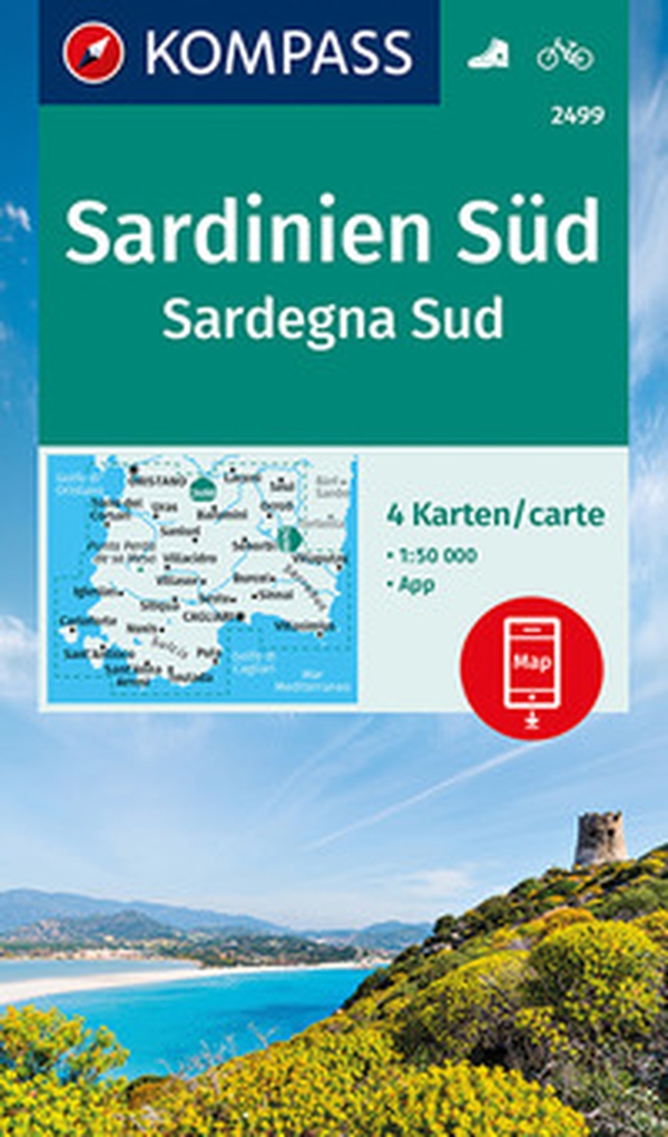 Carta escursionistica n. 2499. Sardegna Sud 1:50.000 (set di 4 carte) Ediz. italiana e tedesca - Librerie.coop Carta escursionistica n. 2499. Sardegna Sud 1:50.000 (set di 4 carte) Ediz. italiana e tedesca - Librerie.coop