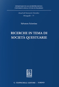 Ricerche in tema di società questuarie - Librerie.coop