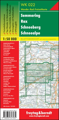 Semmering, Rax, Schneeberg, Schneealpe 1:50.000 - Librerie.coop