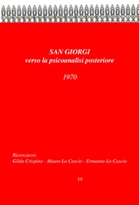 San Giorgi, verso la psicoanalisi posteriore. 1970 metodo globale - Librerie.coop