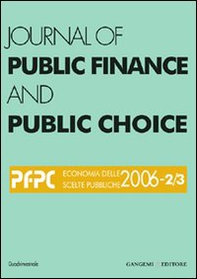 Journal of public finance and public choice (2006) vol. 2-3 - Librerie.coop