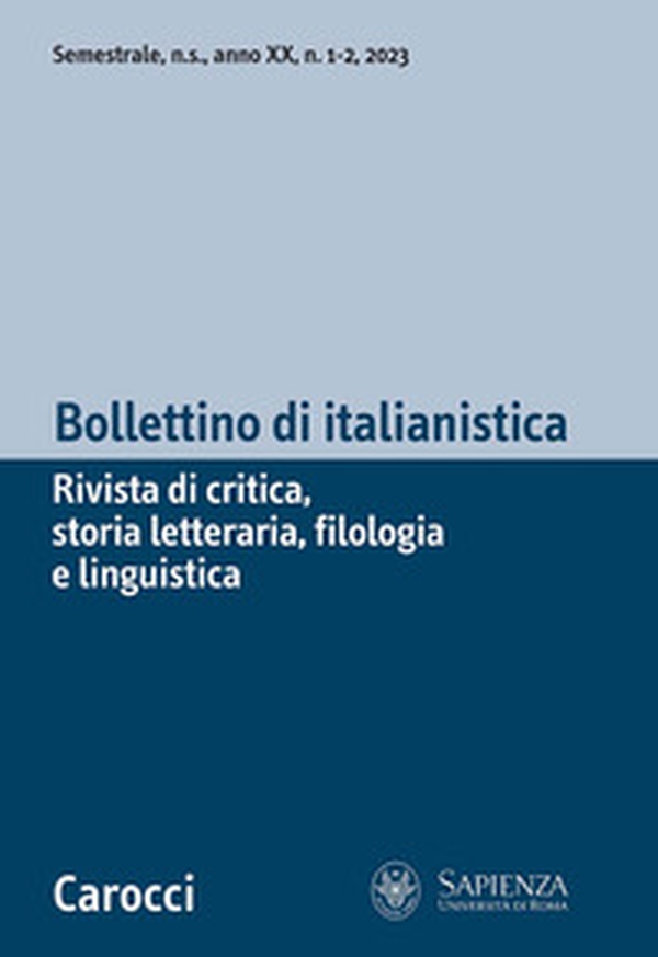 Bollettino di italianistica. Rivista di critica, storia letteraria, filologia e linguistica - Vol. 1 - Librerie.coop Bollettino di italianistica. Rivista di critica, storia letteraria, filologia e linguistica - Vol. 1 - Librerie.coop