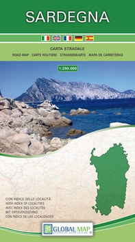 Sardegna. Carta stradale della regione 1:250.000 (cm 86x120) - Librerie.coop