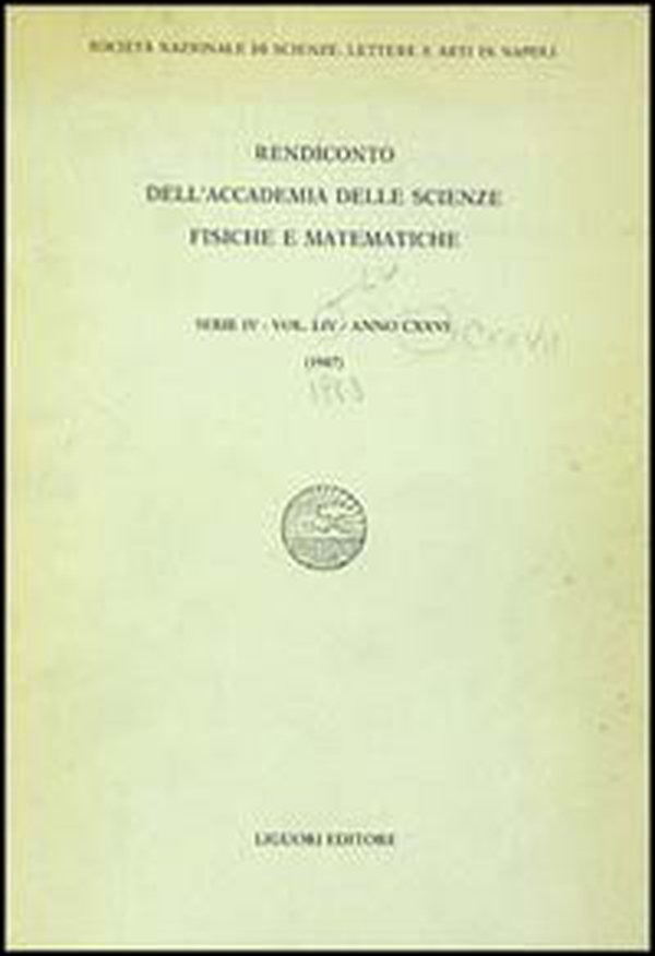 Rendiconto dell'Accademia delle scienze fisiche e matematiche. Serie IV - Librerie.coop Rendiconto dell'Accademia delle scienze fisiche e matematiche. Serie IV - Librerie.coop