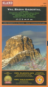Val Badia. Le Tofane. Sasso della Croce. Gruppo del Sella. Le Odle. Plan de Corones 1:25.000. Ediz. italiana, inglese e tedesca - Librerie.coop