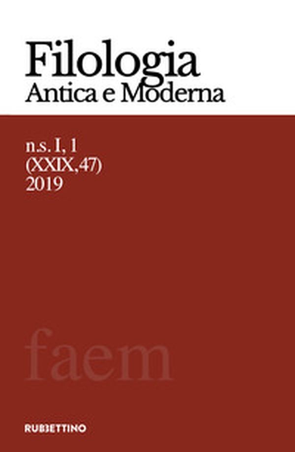 Filologia antica e moderna - Vol. 47 - Librerie.coop Filologia antica e moderna - Vol. 47 - Librerie.coop