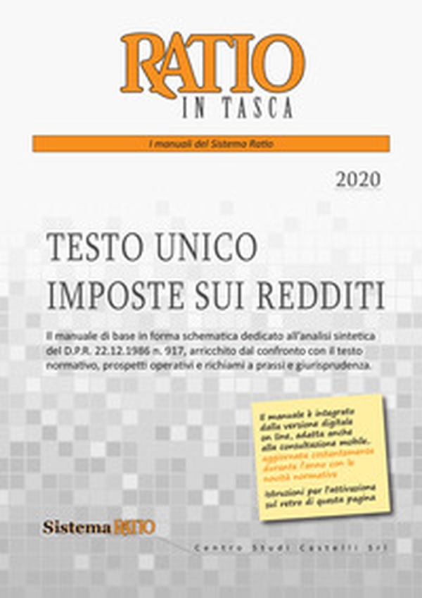 Testo unico imposte sui redditi 2020 - Librerie.coop Testo unico imposte sui redditi 2020 - Librerie.coop