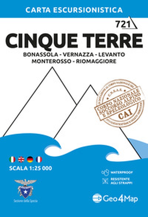 Cinque Terre: Bonassola, Vernazza, Levanto, Monterosso, Rio Maggiore 1:25.000 - Librerie.coop Cinque Terre: Bonassola, Vernazza, Levanto, Monterosso, Rio Maggiore 1:25.000 - Librerie.coop